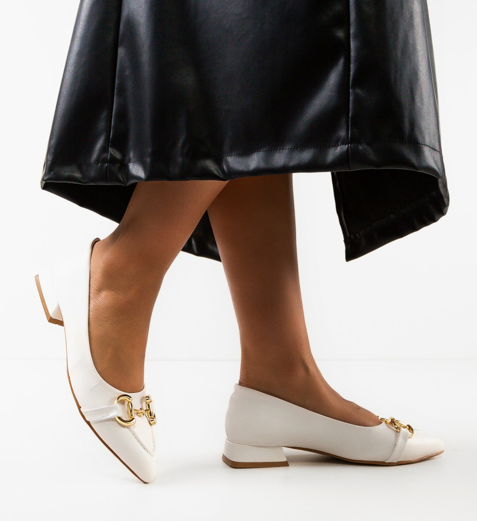 Pantofi Dama Lipse Albi | Eleganta Asigurata - imagine 2