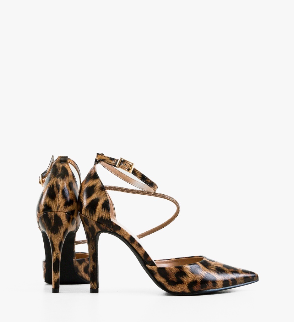 Pantofi Stiletto Dama Levvy Print Eleganți - imagine 2