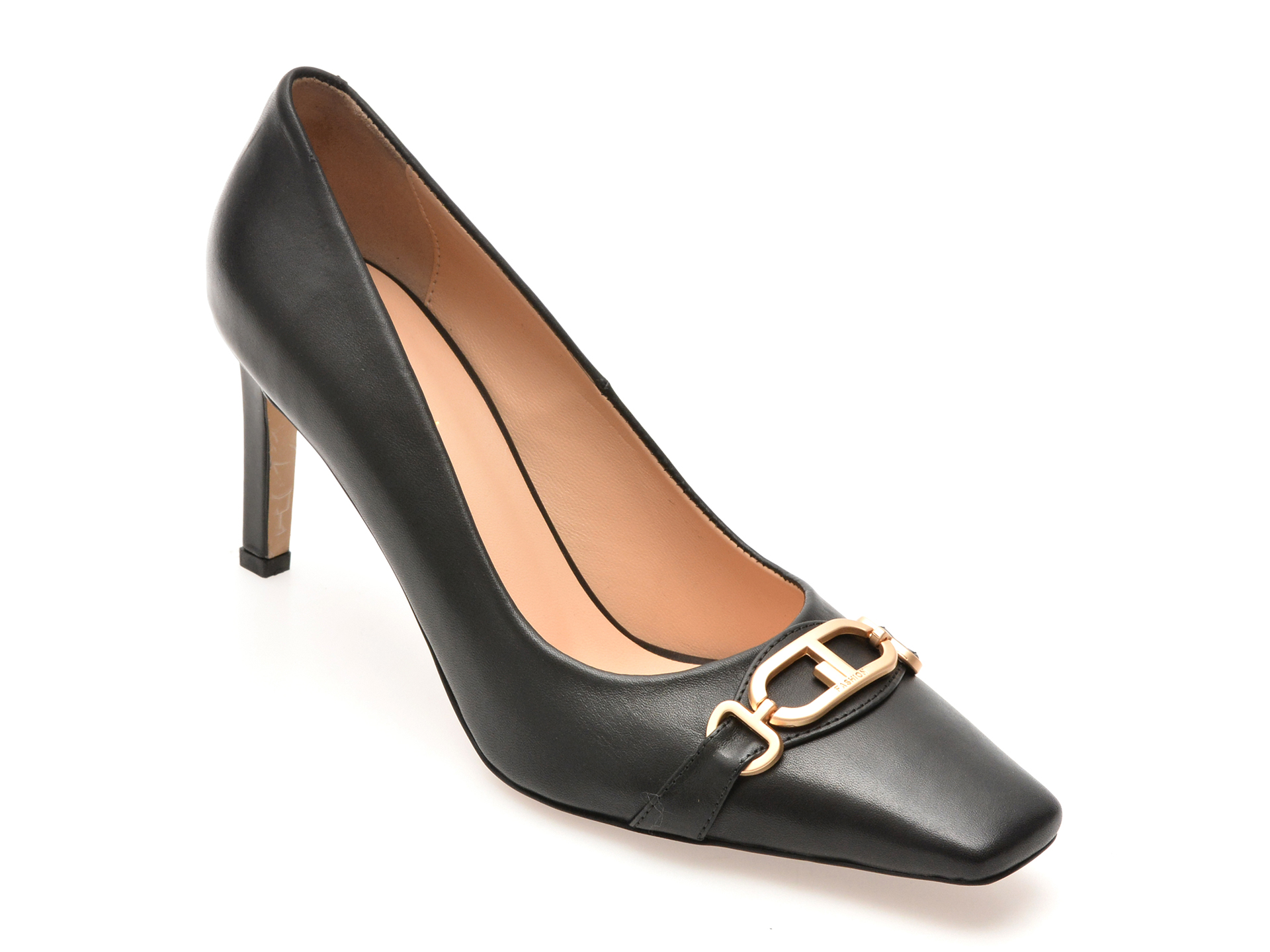 Pantofi Eleganti Epica Negri, Piele Naturala