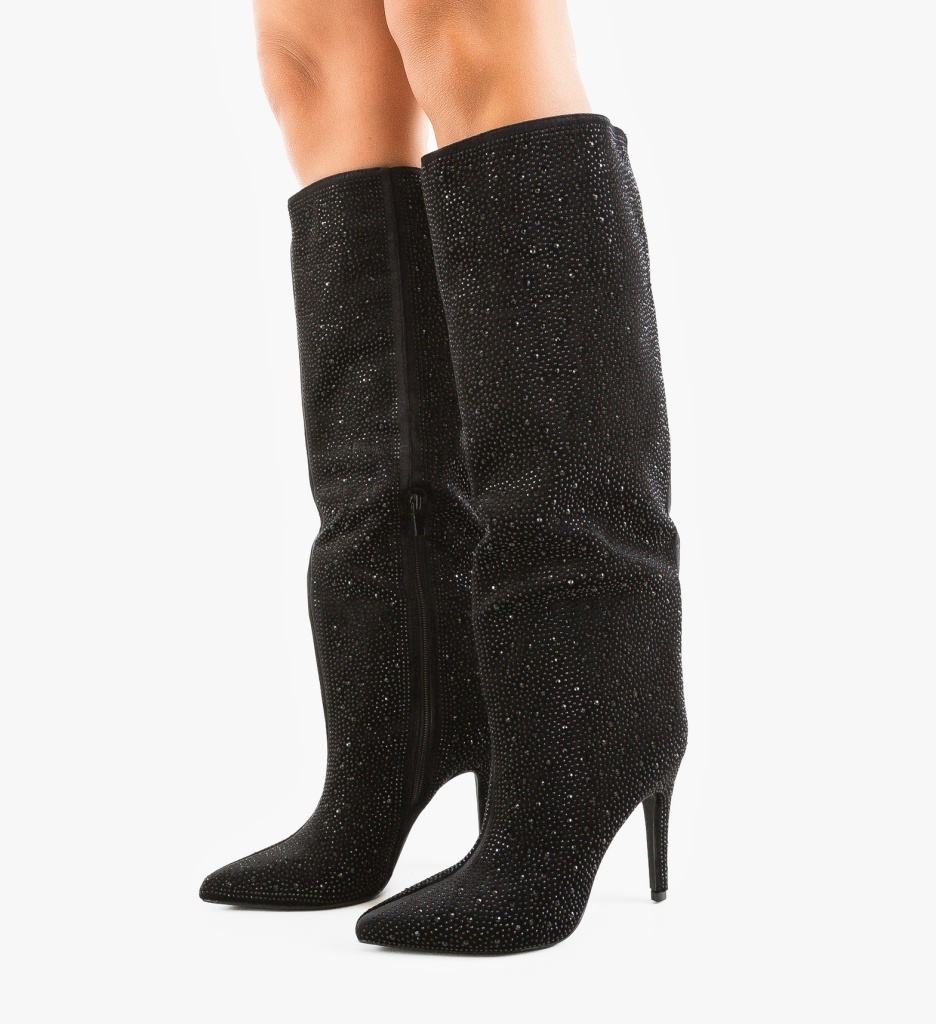 Cizme Dama Kanner Negre Depurtat | Stil & Confort - imagine 2