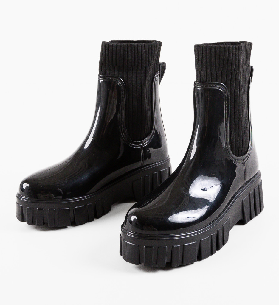 Ghete Dama Chelsea Negre Elegante - imagine 6