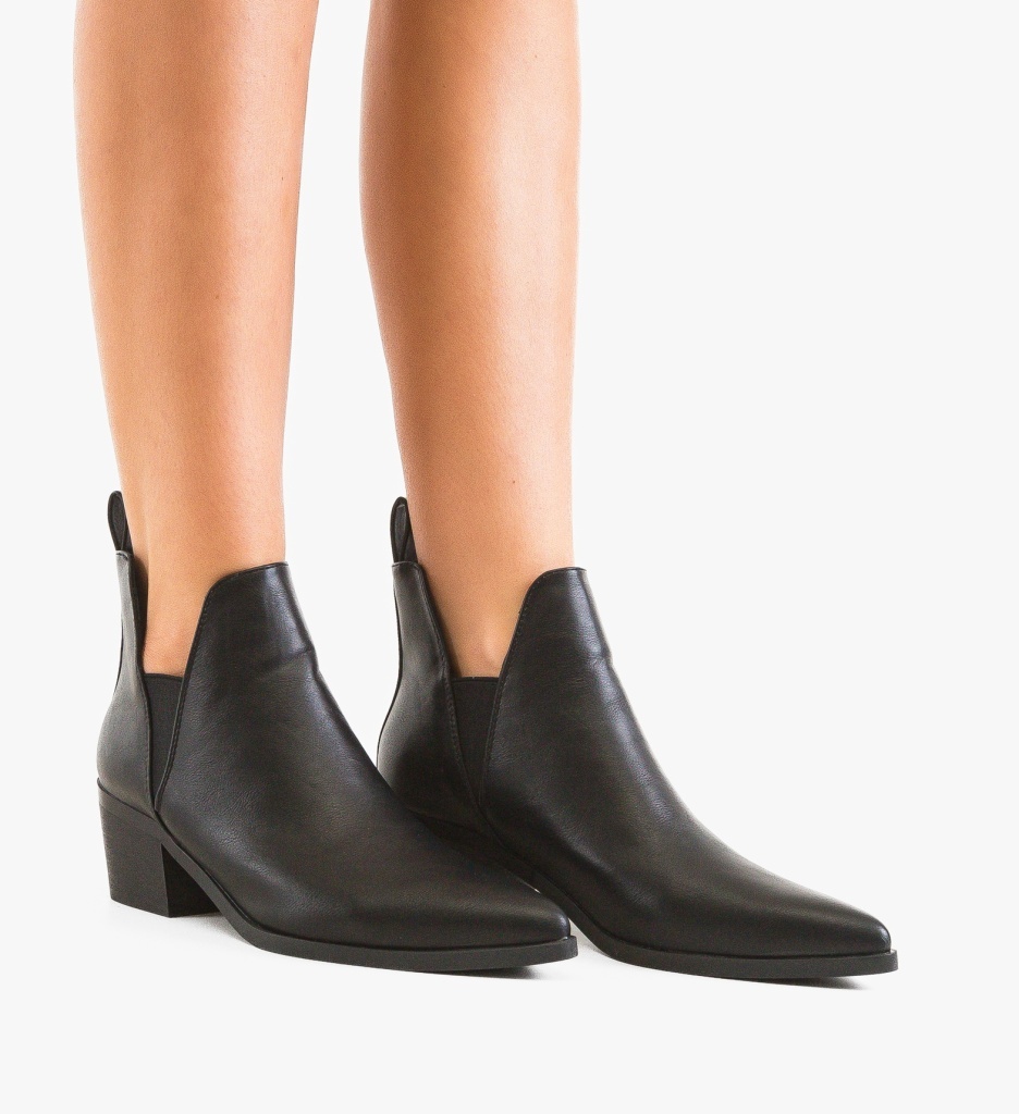 Botine Dama Lance Negre | Eleganță Urbană - imagine 2