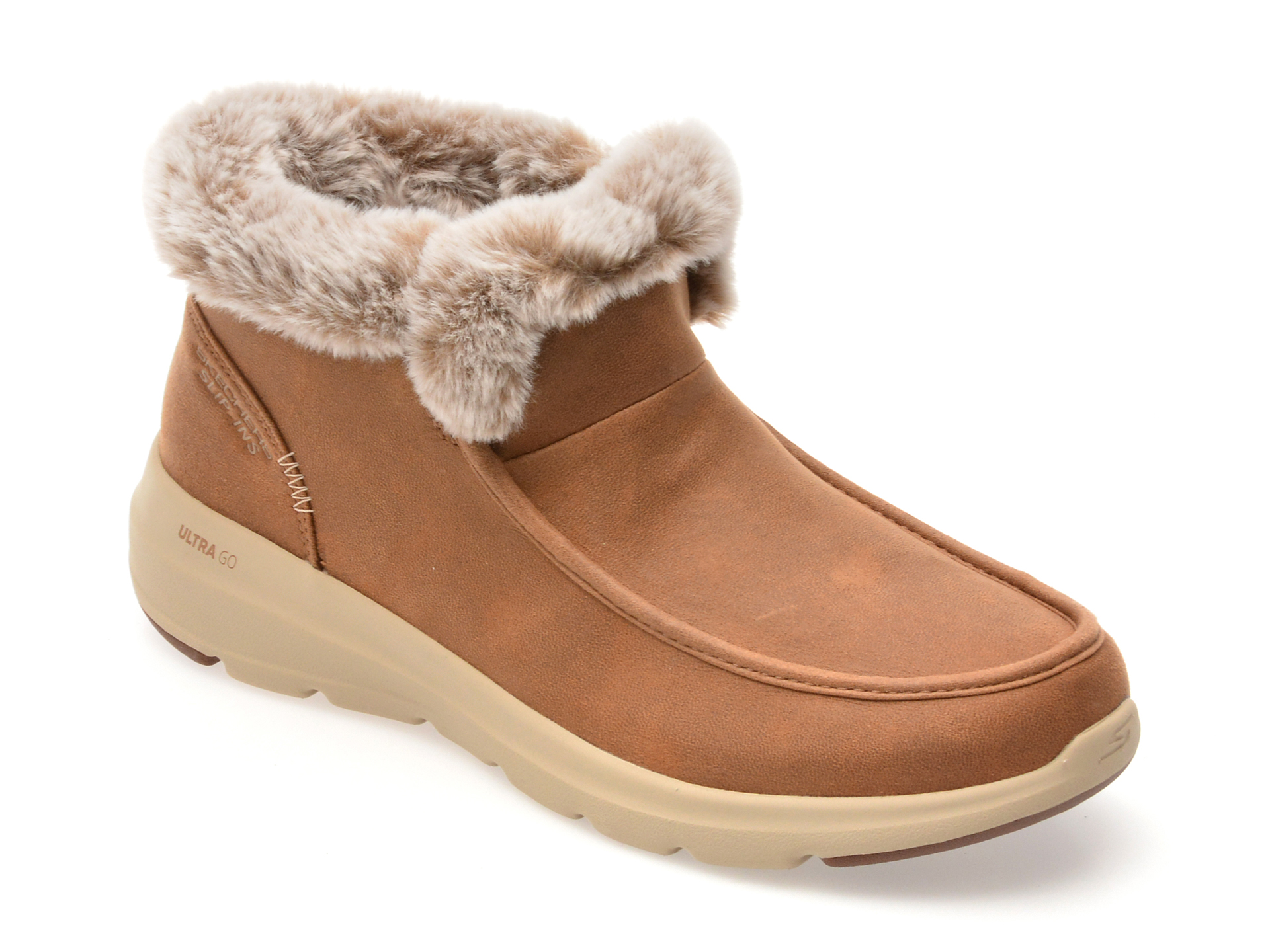 Ghete Skechers GLACIAL ULTRA maro textil