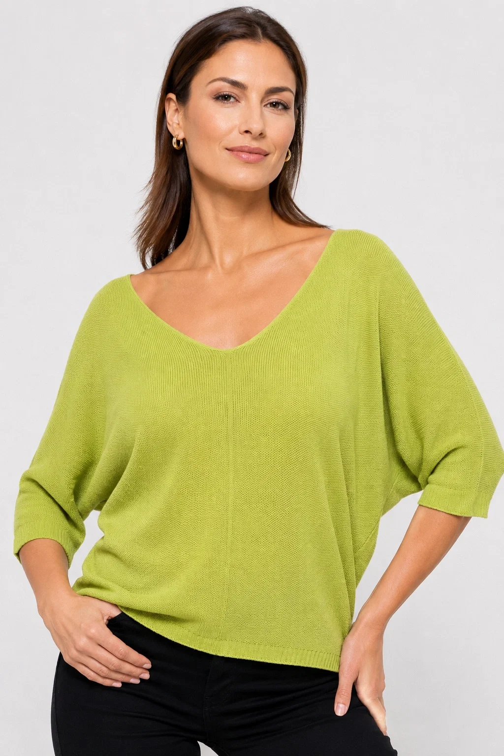 Bluza Tricotată Shopika Verde Deschis - imagine 2