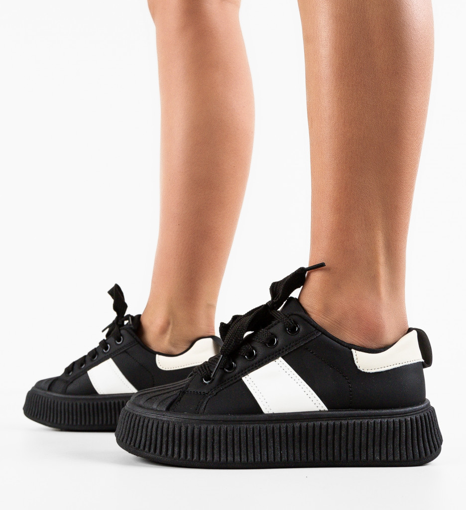 Sneakers Dama Kiona Negru - Confort și Stil - imagine 2