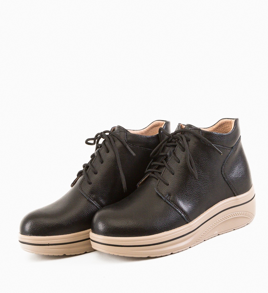 Pantofi Casual Palerma Negri - Confort & Stil - imagine 7
