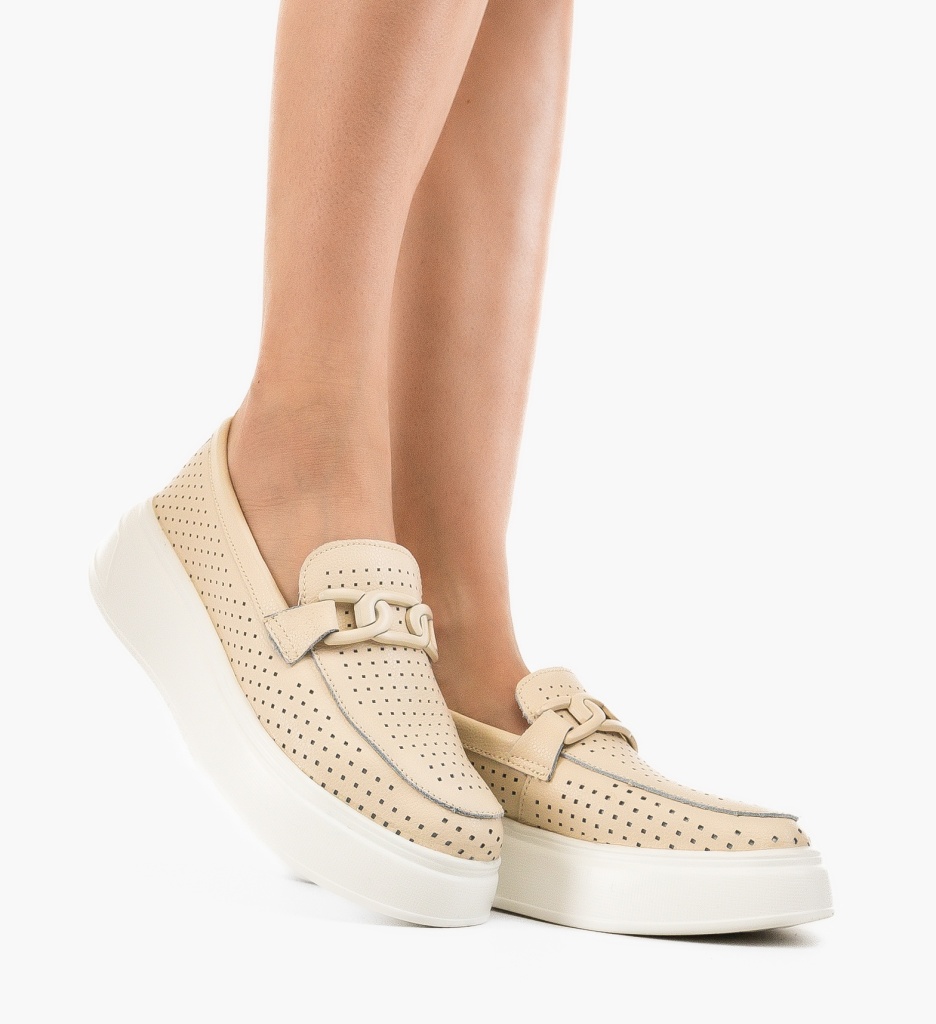 Pantofi Casual Lezzer Bej – Confort și Stil