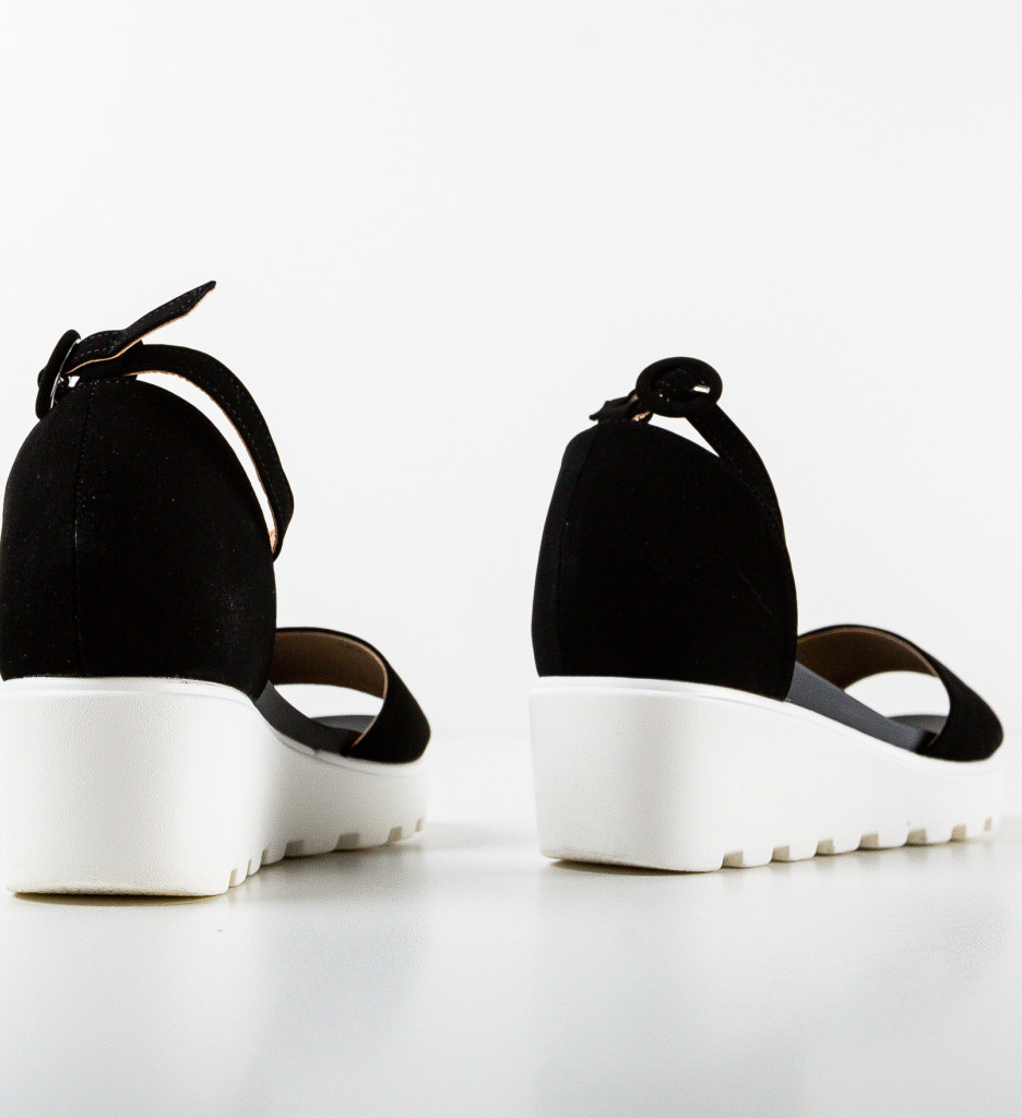 Sandale Platforme Leonida Negre | Stil Confortabil - imagine 6