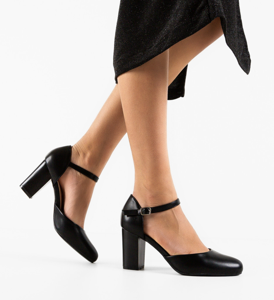 Pantofi cu Toc Vydeo Negri - Eleganță Asigurată - imagine 2