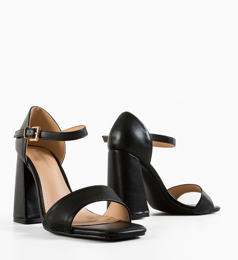 Sandale Toc Mamen Negre - Eleganță și Stil - imagine 7
