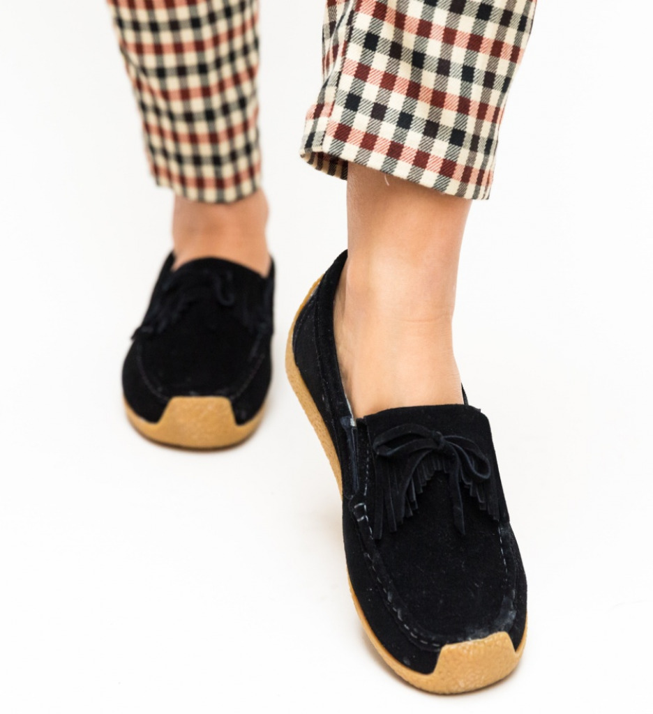 Pantofi Casual Termeio Negri | Confort & Stil