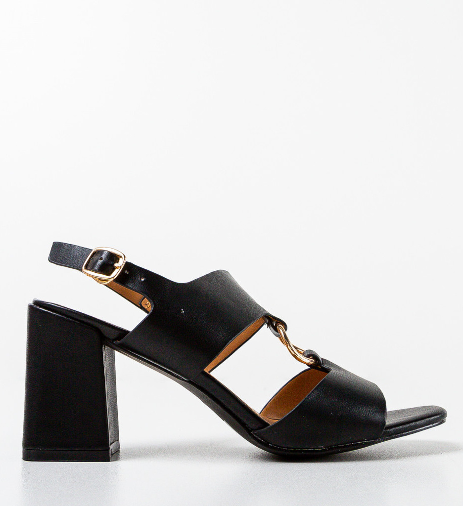 Sandale cu Toc Cline Negre | Eleganță și Stil - imagine 4