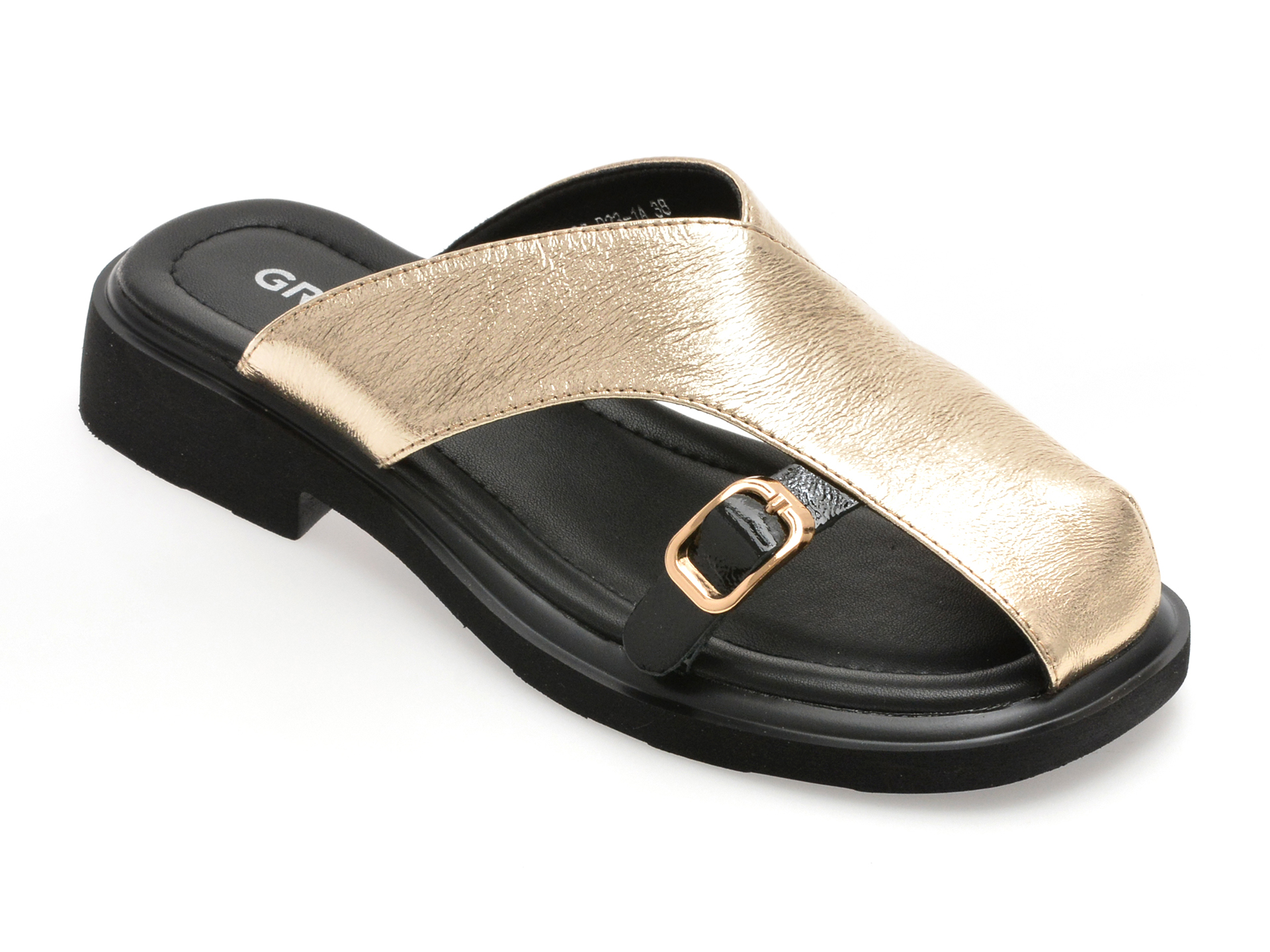 Papuci GRYXX din Piele Naturală | Eleganță Aurie