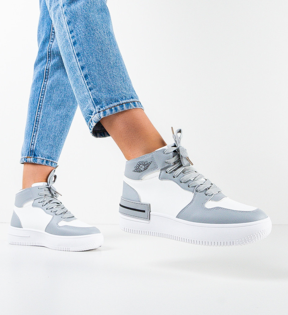Sneakers Dama Alissa Gri - Confort și Stil - imagine 4