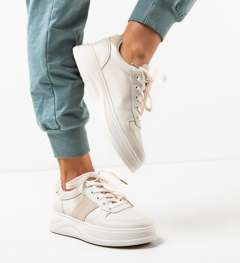 Sneakers Dama Callum Bej Confort - imagine 2
