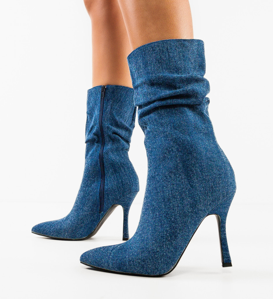 Botine Dama Albastre - Eleganță și Confort - imagine 4