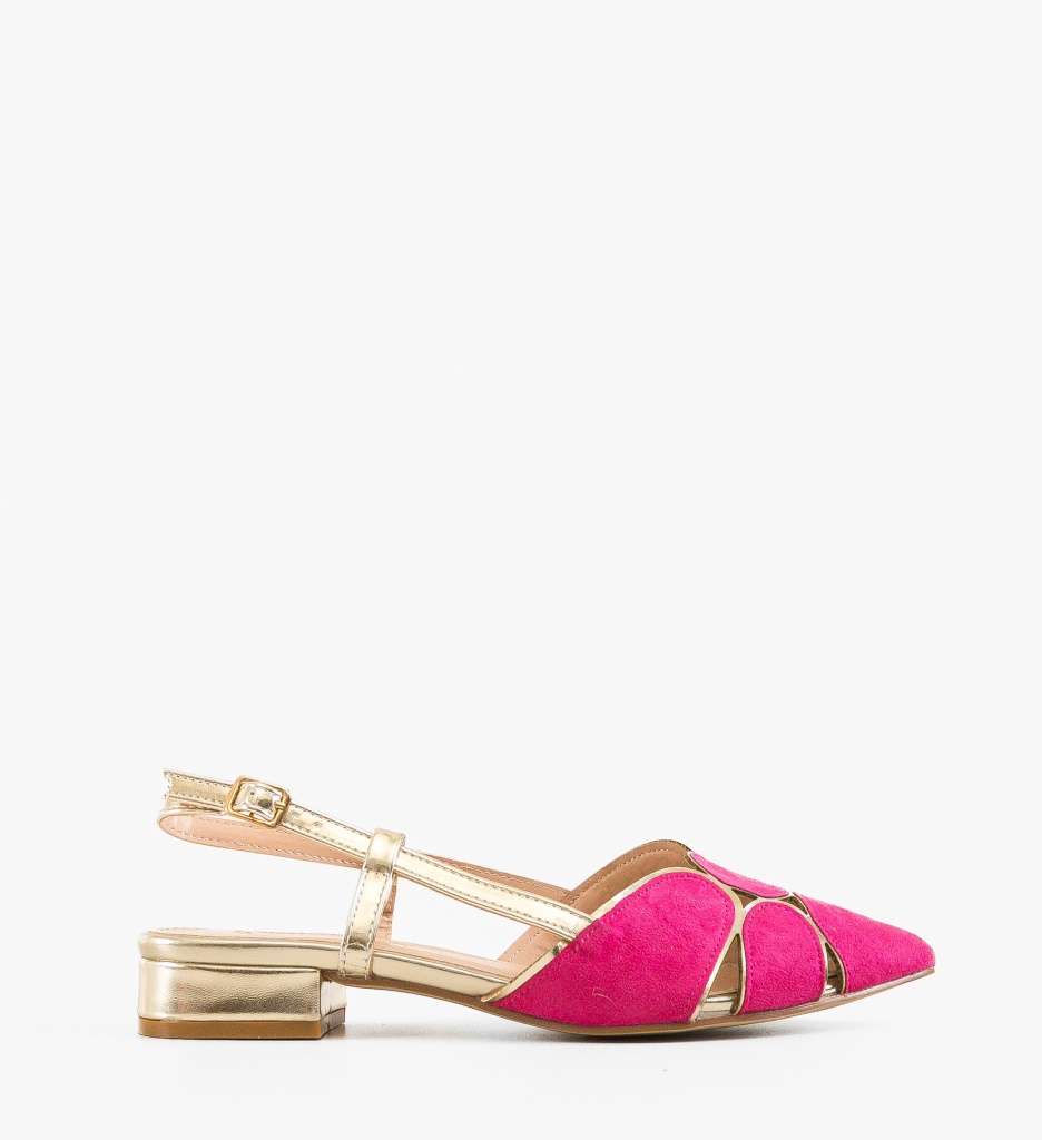 Pantofi dama Xquenda Fuchsia cu toc elegant - imagine 8