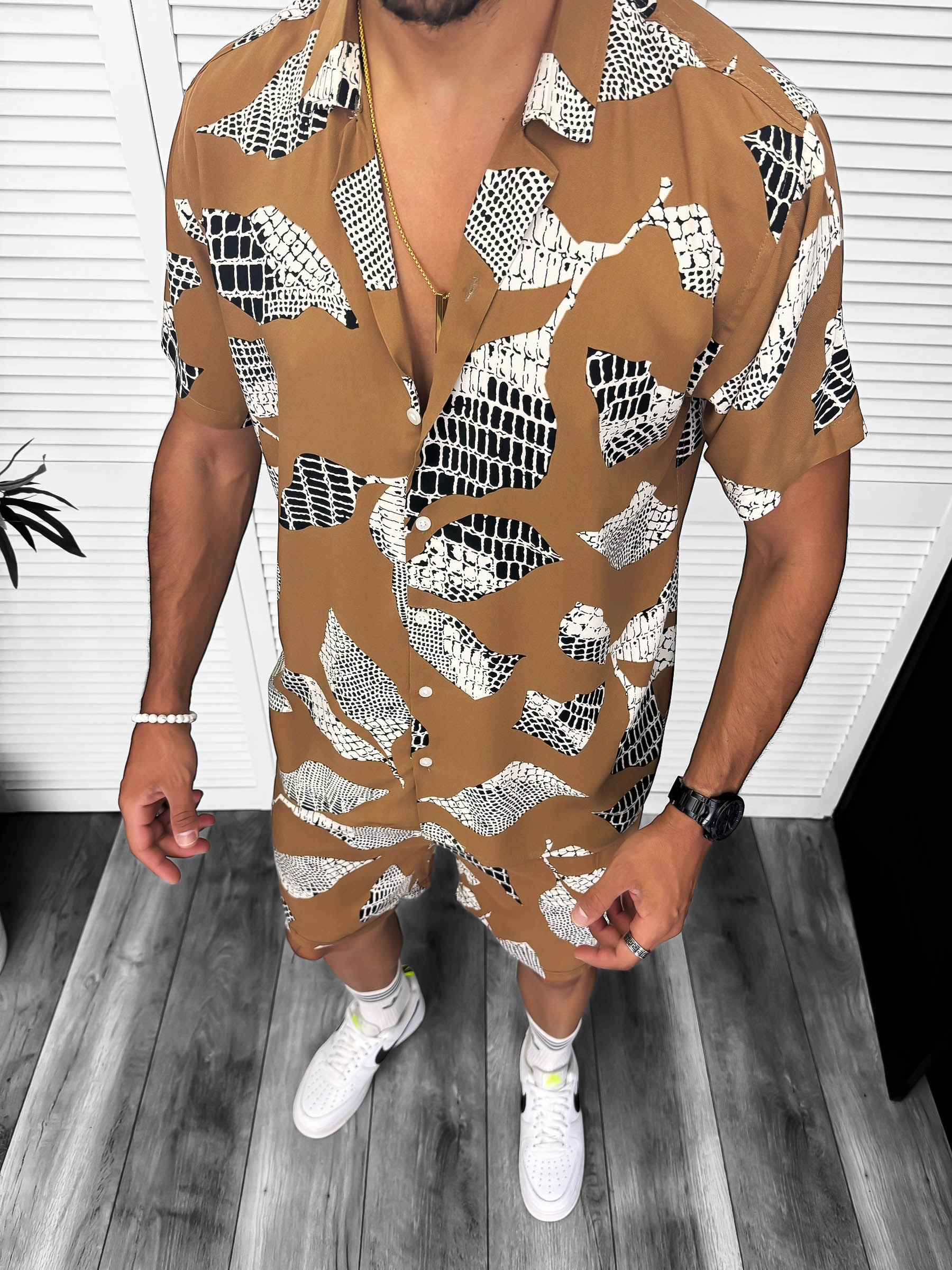 Compleu Barbat Vara | Camasa Imprimeu + Pantaloni