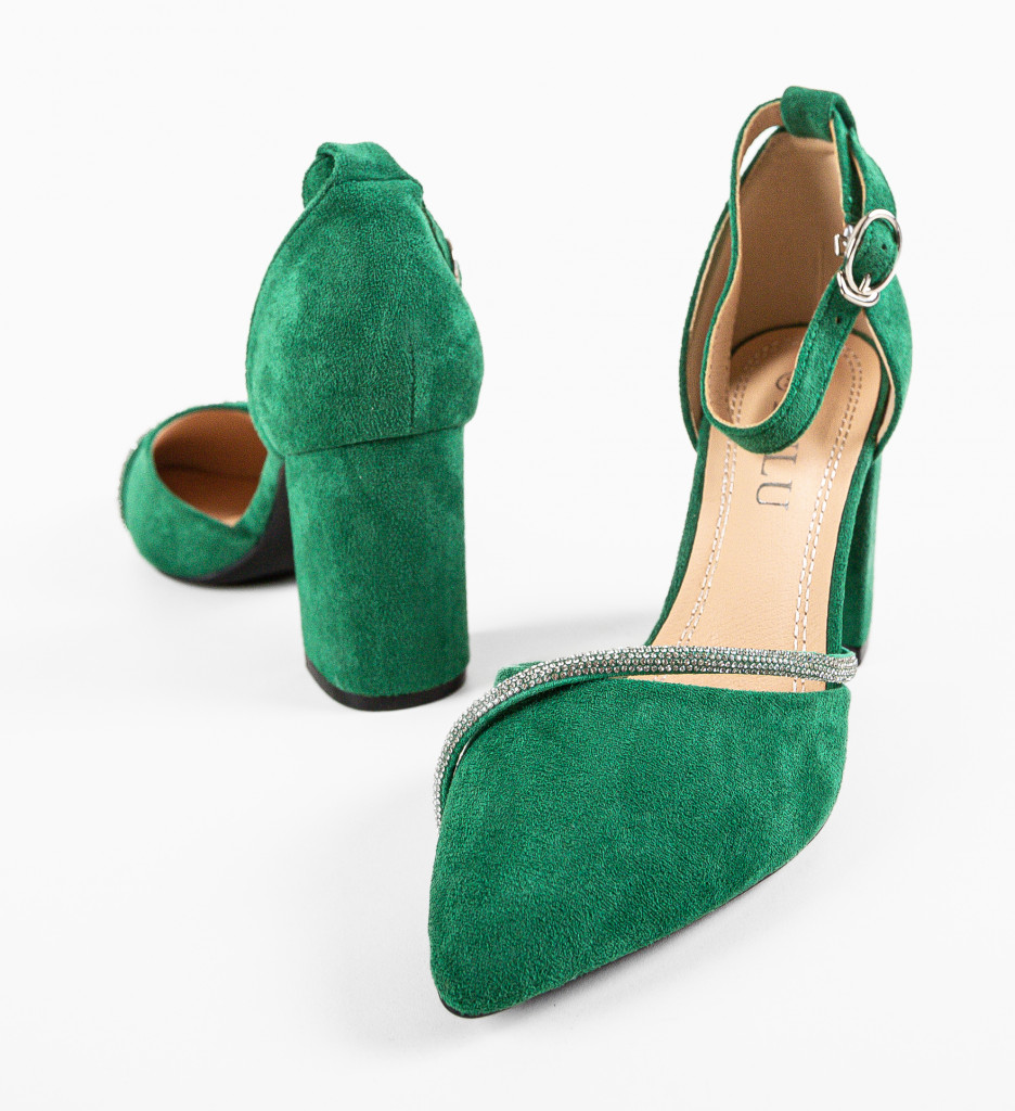 Pantofi Dama Verzi cu Toc - Eleganță și Stil - imagine 6