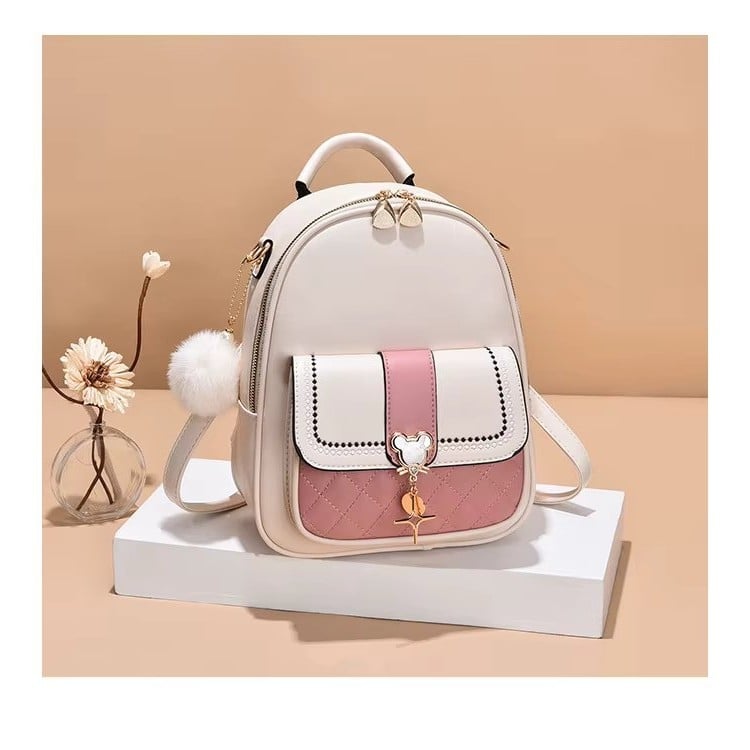 Rucsac Dama Picadili Minnie Elegant Crem - imagine 4