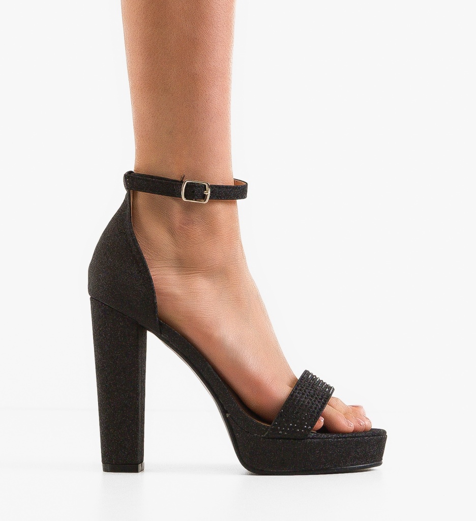 Sandale cu Toc Hasna Negre - Eleganță și Stil - imagine 5
