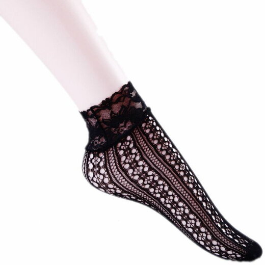 Sosete Pressio Essence negre, cu dantelă fină