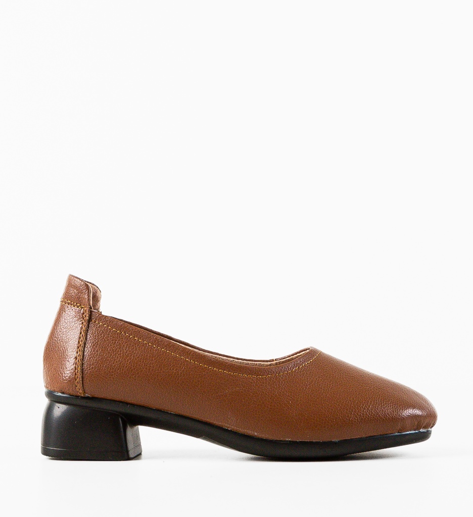 Pantofi Myant Camel Eleganți cu Toc