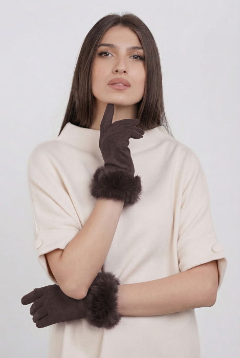 Mănuși Shopika cu blană naturală - Căldură și stil