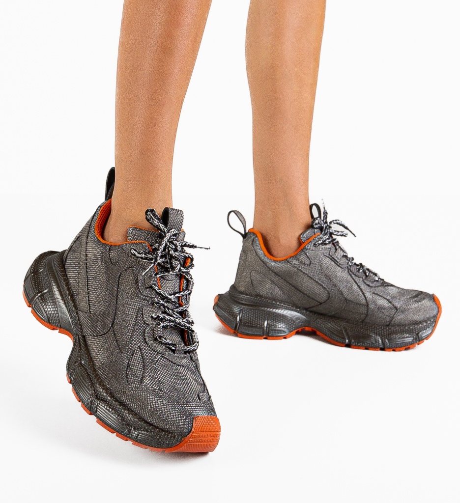 Sneakers Dama Dyryry Gri - Confort Sport - imagine 2
