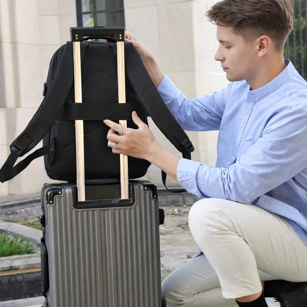 Rucsac Picadili cu Port USB și Încuietoare Cifru - imagine 8
