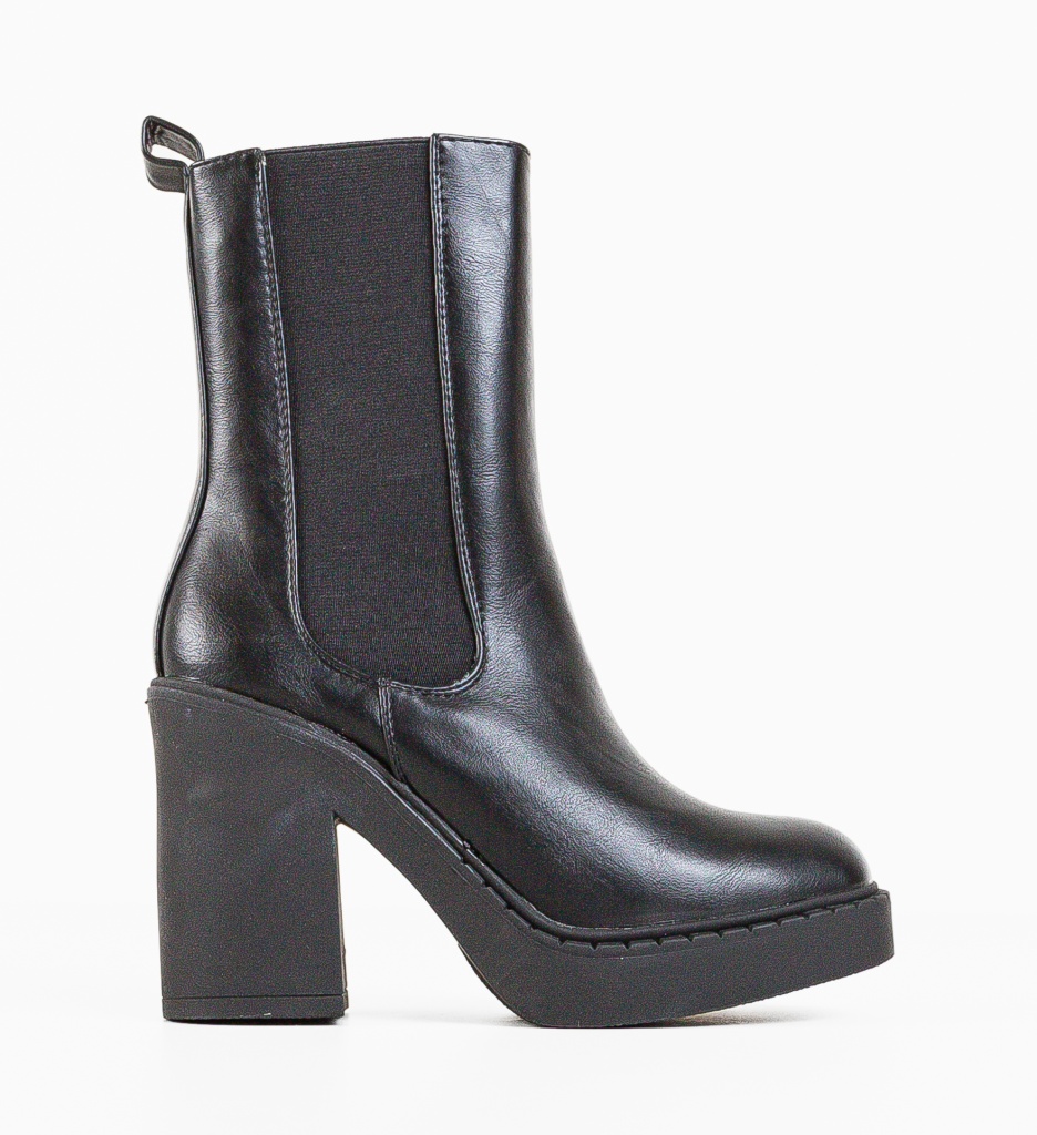 Botine Dama Negre Justi - Design Elegant - imagine 3