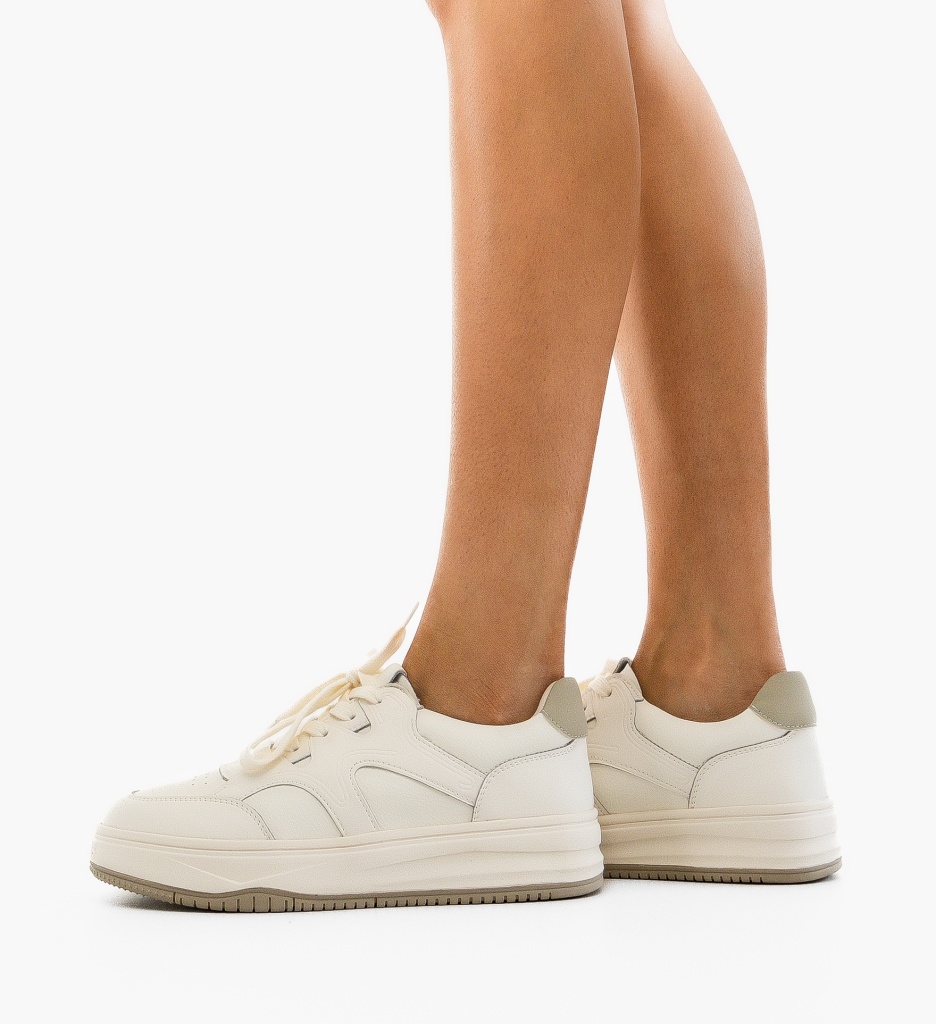 Sneakers Niuzli Dama Albi | Confort si Stil - imagine 2