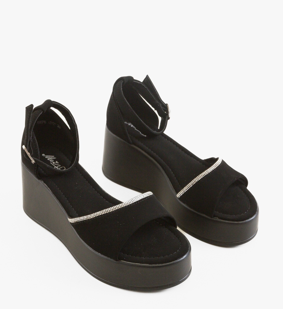 Sandale Dama Polaria Negre Elegante - imagine 2