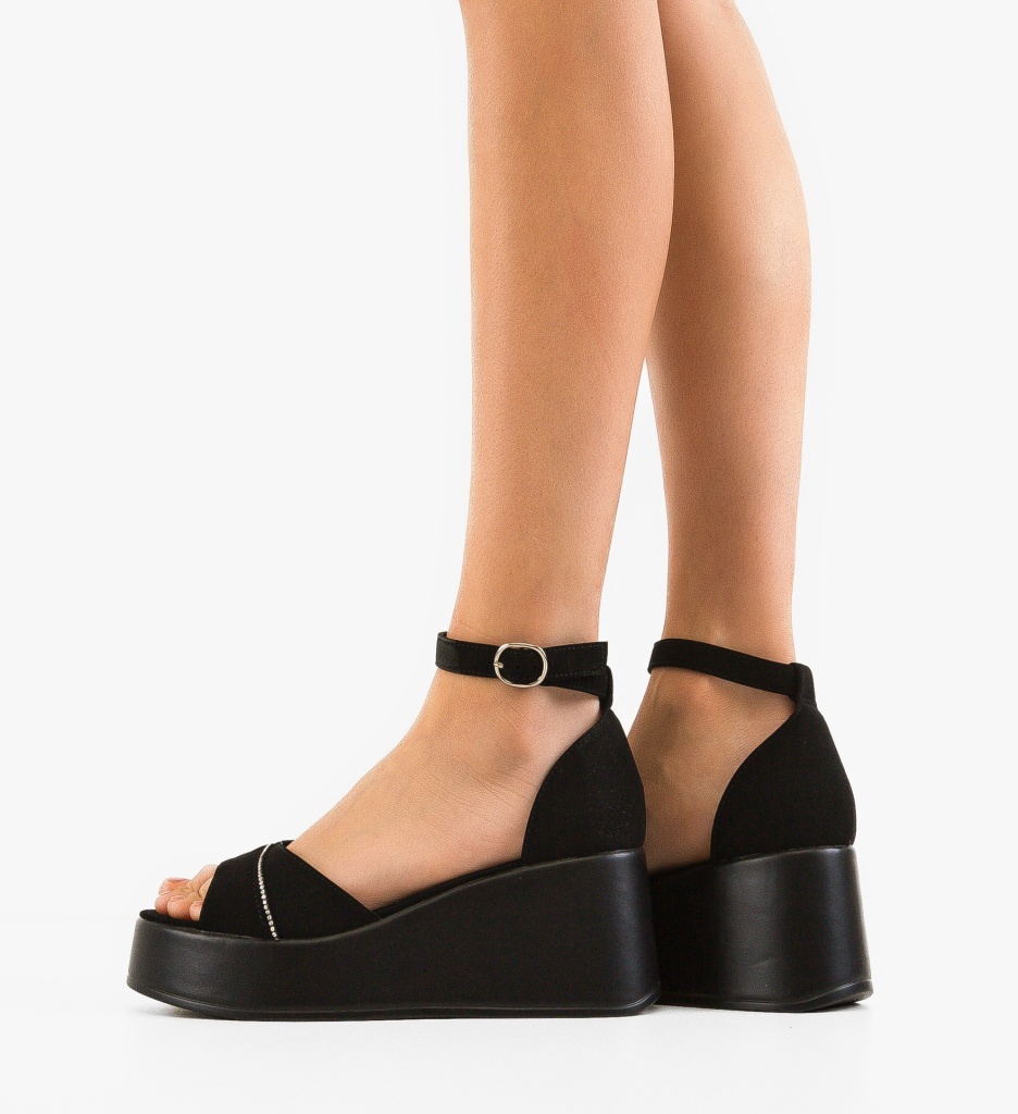 Platforme Dama Amaka Negre | Eleganta si Confort - imagine 3