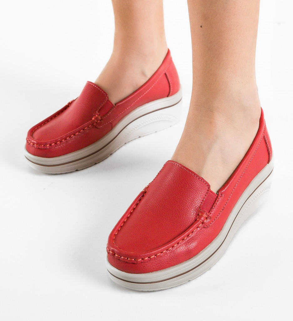 Pantofi Casual Brienne Rosii - Confort și Stil - imagine 2