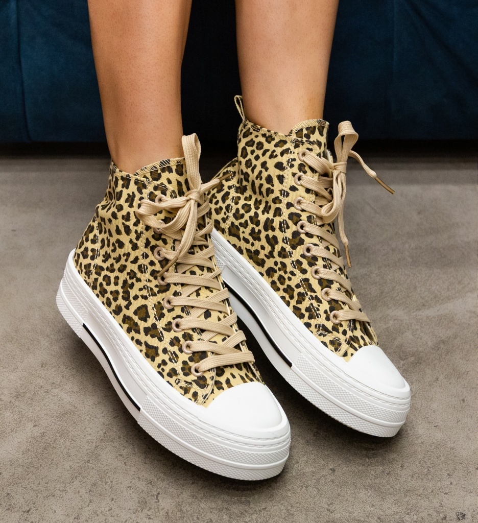 Sneakers Dama Sketty Print Comod & Modern - imagine 4