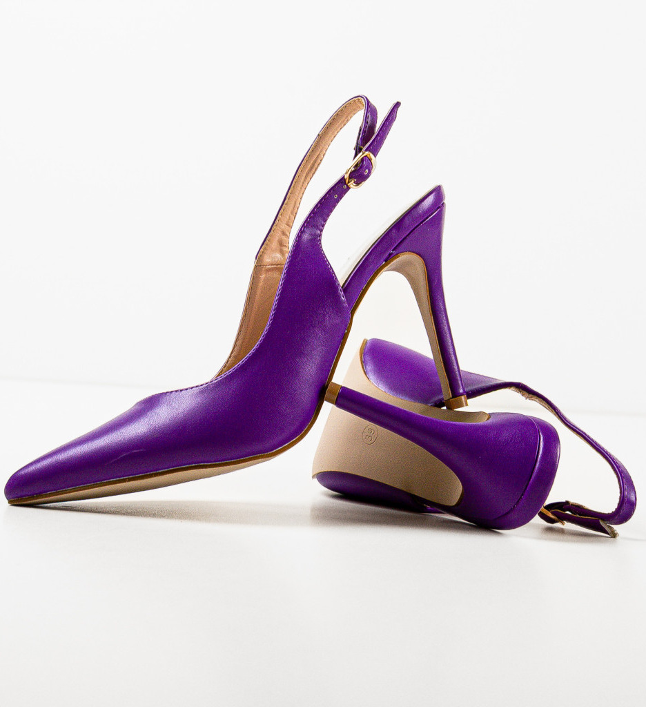 Pantofi cu toc Amani Mov - Eleganță și Stil - imagine 6