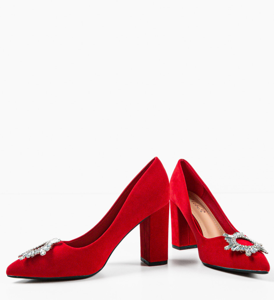 Pantofi Dama Hebebe Rosii Eleganți - imagine 5