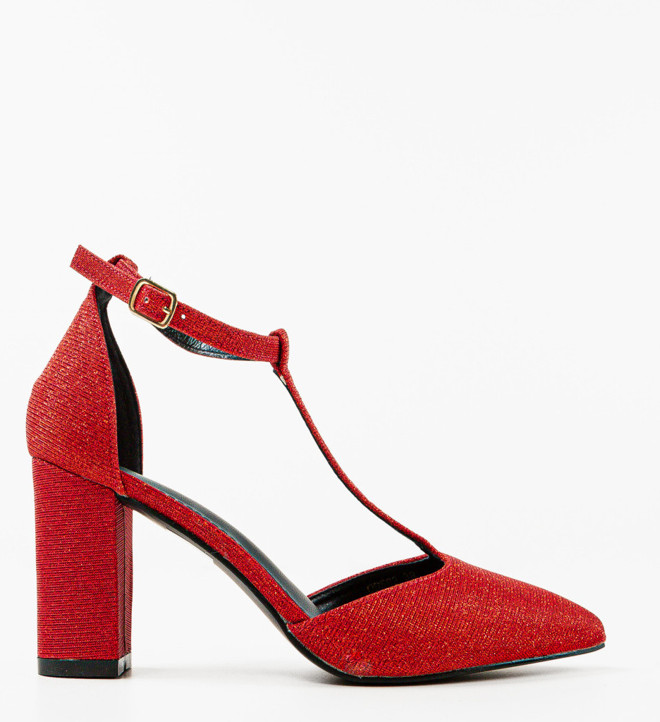 Pantofi Select Grena cu Toc Eleganți - imagine 4
