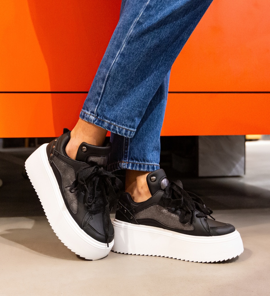 Sneakers Dama Adetoku Negri - Confort Sport - imagine 3