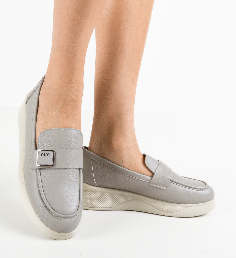 Pantofi Casual Dama Catlyn Gri | Confort si Stil