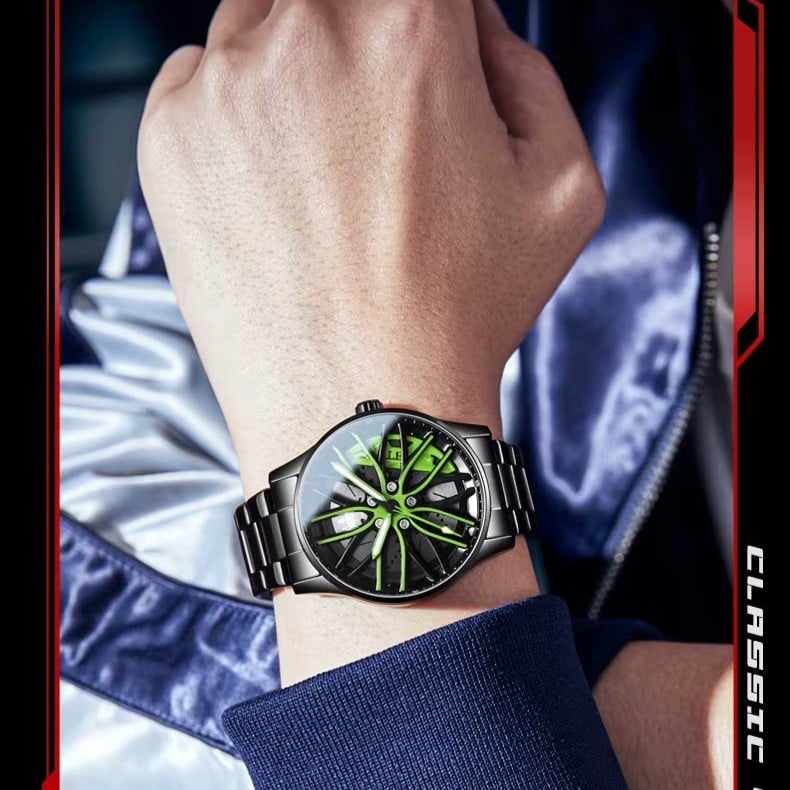 Ceas Barbatesc Olevs Otel Inoxidabil, Cadran Albastru - imagine 2