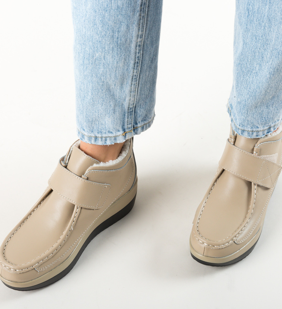 Pantofi Casual Jistry Bej | Confort și Stil - imagine 4
