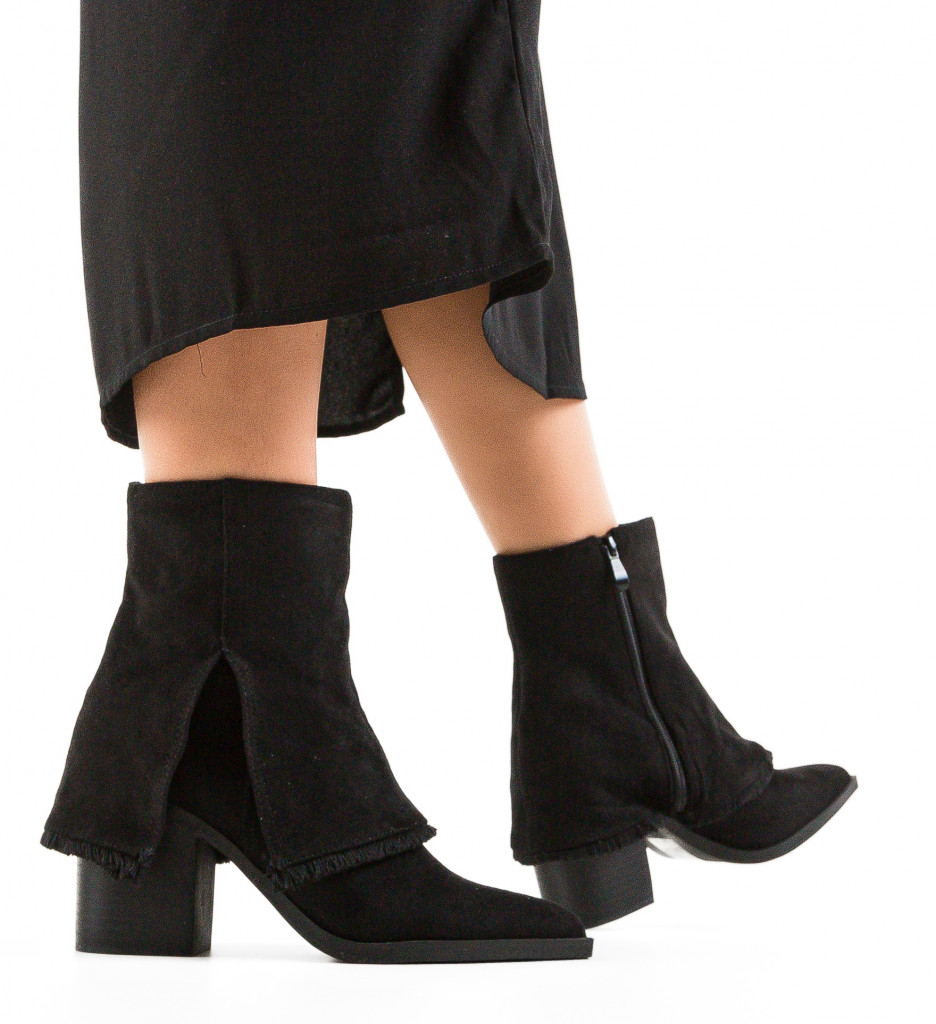 Botine Dama Keith Negre Elegante - imagine 3