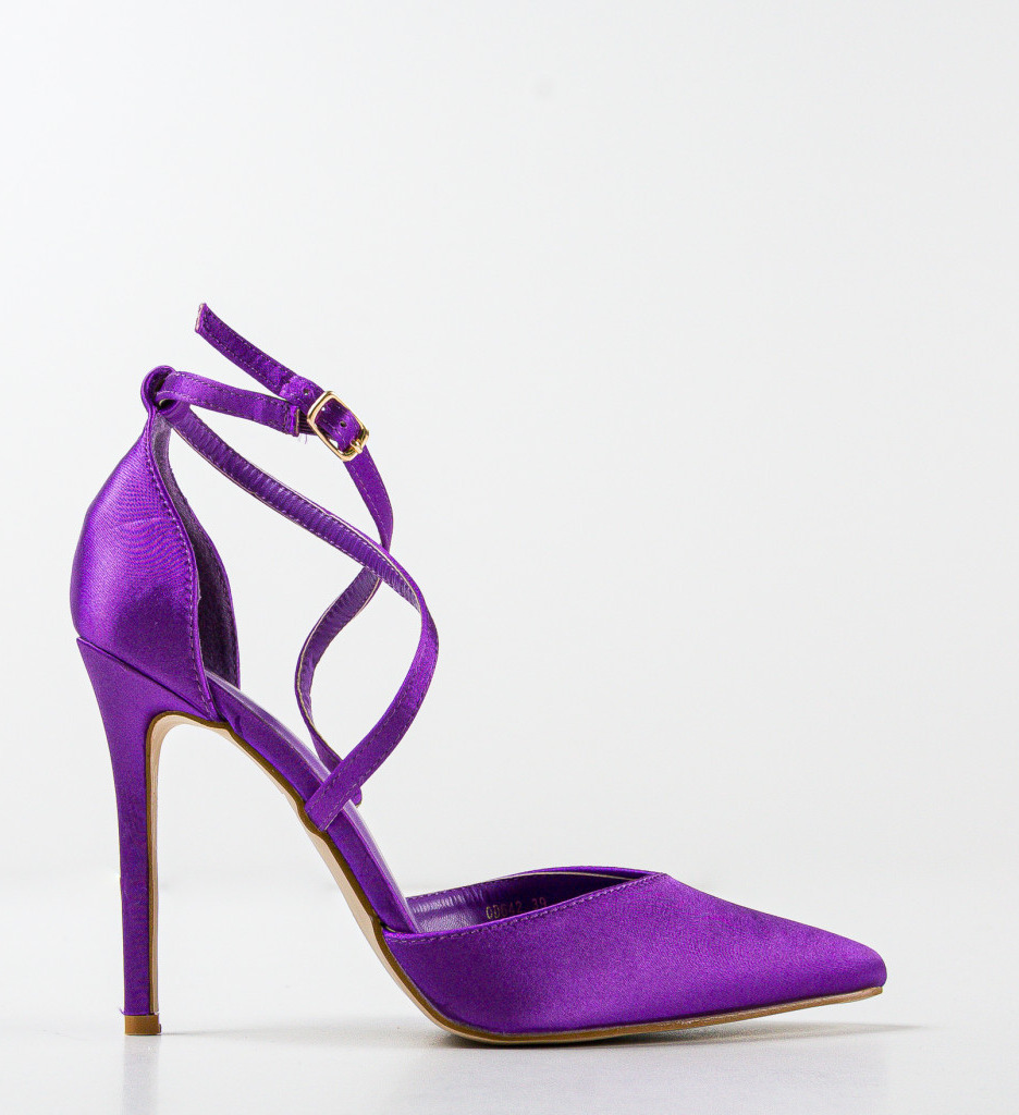 Pantofi cu Toc Eleganți Mov | Arpat - imagine 7