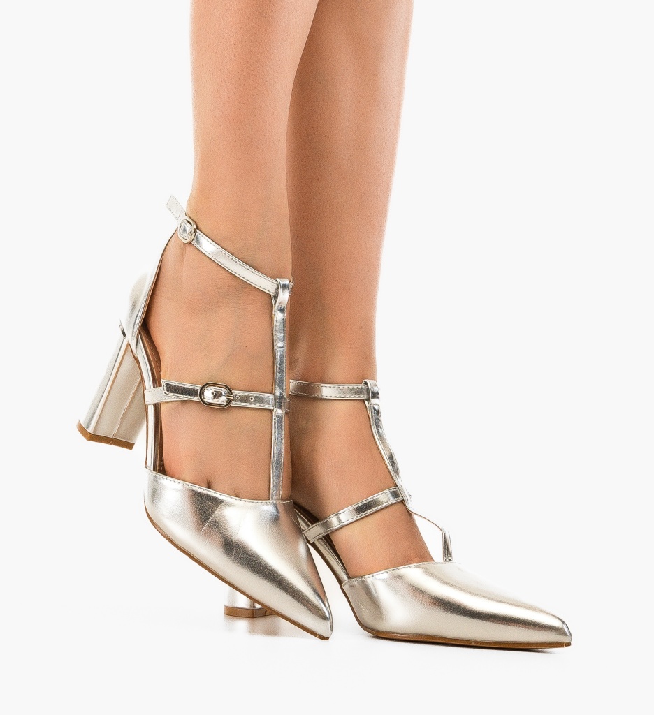 Pantofi Yusra Argintii - Eleganta si Stil - imagine 3