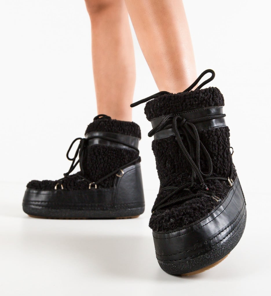 Cizme Dama Negre Mboots - Eleganță și Confort - imagine 4