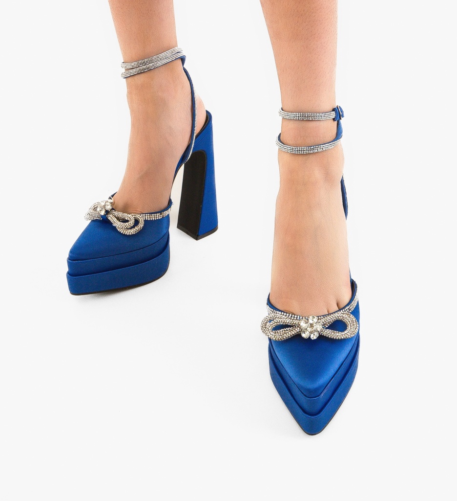 Pantofi Dama Keira Albastri | Eleganță și Stil - imagine 4