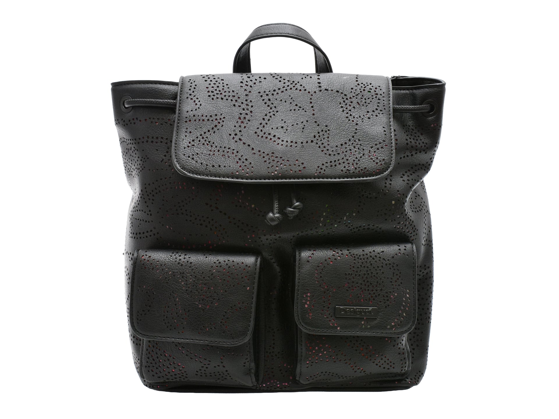 Rucsac DESIGUAL negru, SAKP30, din piele ecologica
