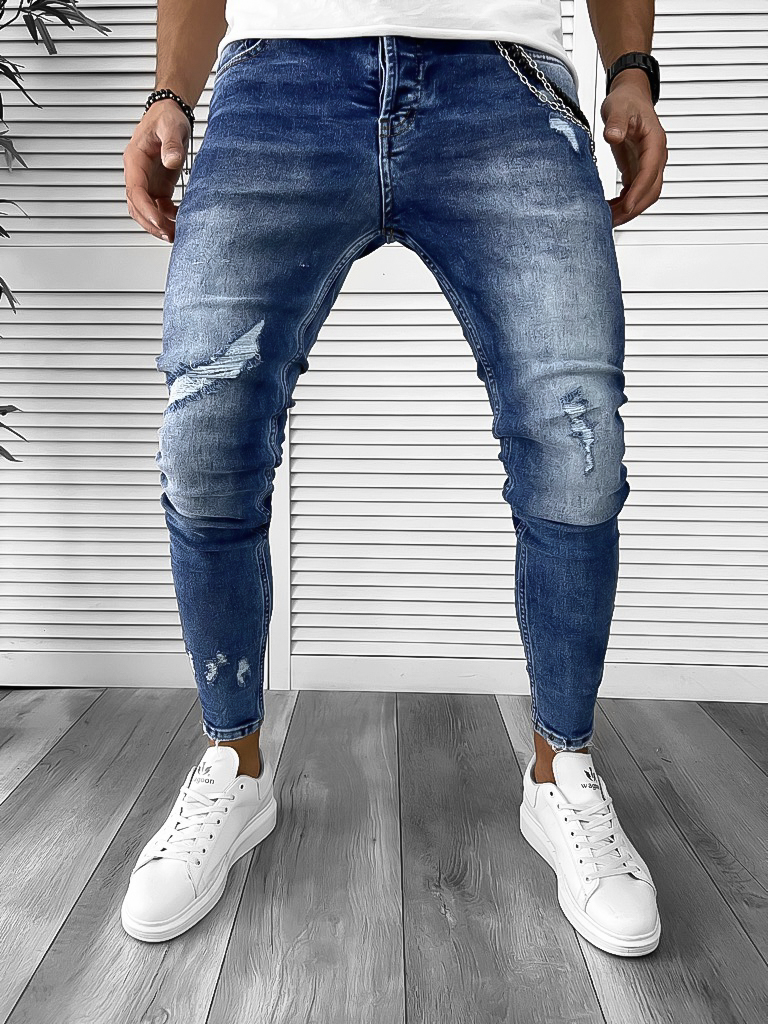 Blugi barbati conici albastri 371 M3-4.2